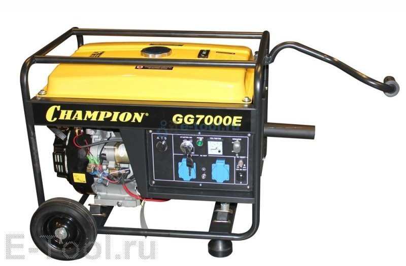 Champion GG7000E Бензогенератор с блоком ATS и газоотводным патрубком