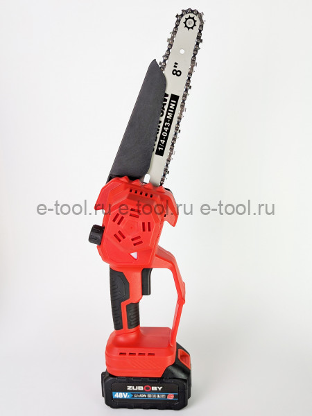 Аккумуляторная цепная пила Zuboby (шина 8", 2 АКБ, 20 В, 3 Ач, бесщеточный дв., автосмазка цепи, индикатор, кейс)