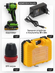 Шуруповерт ProCraft PA18Pro DFR (бесщеточный, 20В/2Ач - 1 акк, быстросъемный патрон, кейс)