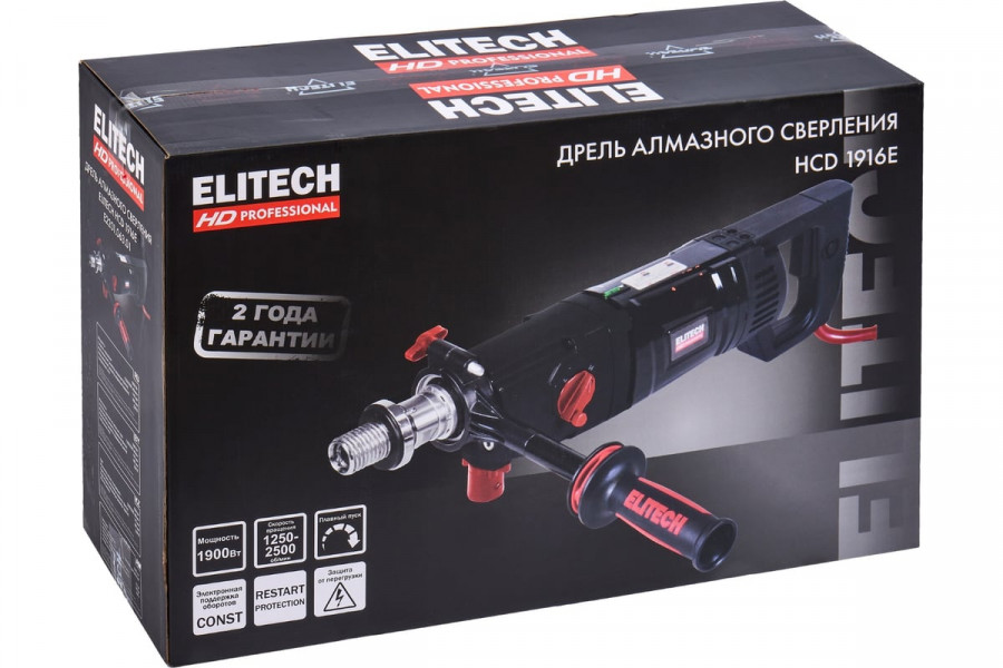 Дрель алмазного бурения ELITECH HD HCD 1916E