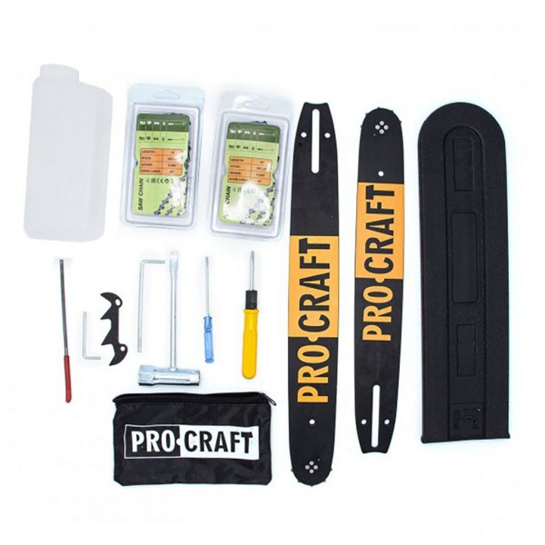 Бензопила цепная ProCraft GS-58X (2 шины и цепи)
