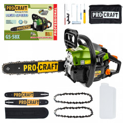 Бензопила цепная ProCraft GS-58X (2 шины и цепи)