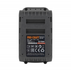Аккумуляторная батарея ProCraft BAT20/40 (Li-Ion, 20/40 В, 8/4 А/ч) 