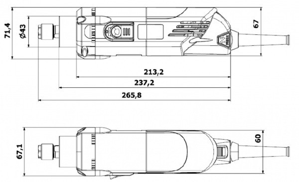 AMB 800 FME-Q GSV Фрезерный двигатель с насадкой GSV