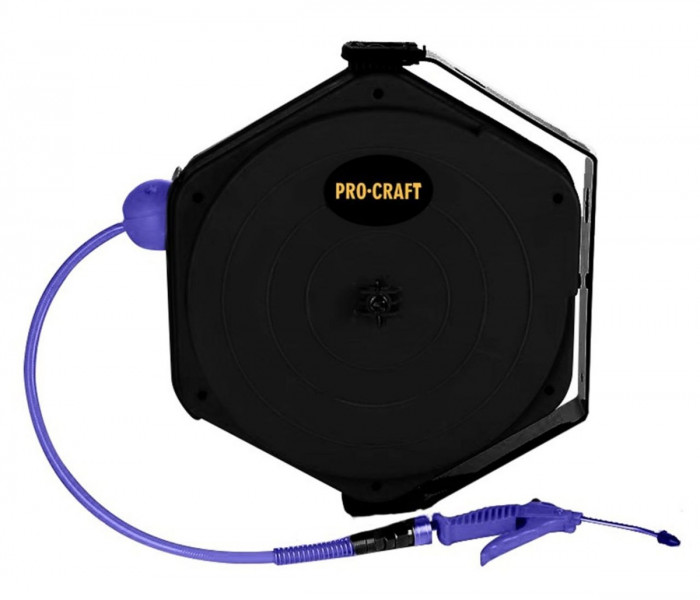 Пневмошланг в катушке Procraft HR20, 20 м, 15 Бар, штуцер 1/4" 8 мм