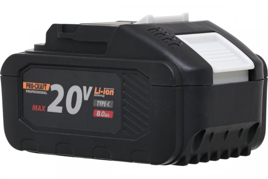 Батарея аккумуляторная PROCRAFT BAT20/8 Li-Ion 20В 8Ач, type-c